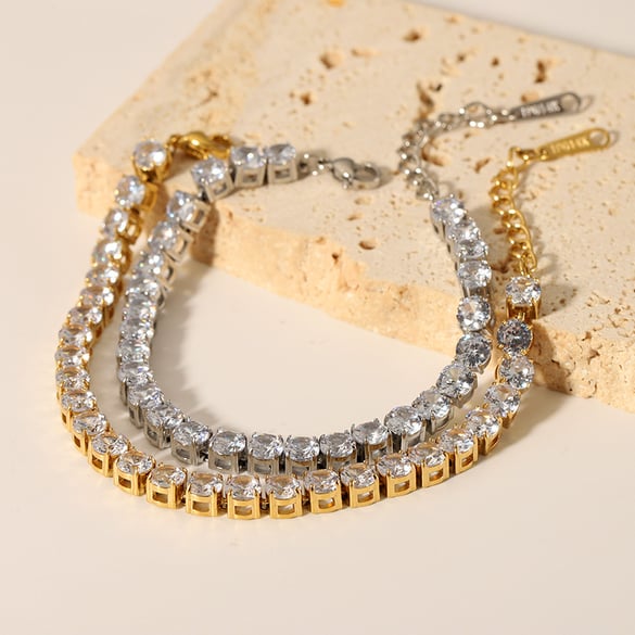 1 Piece Luxurious Stainless Steel Chain Bracelet 2
