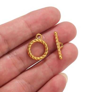 1 stuk creatieve DIY OT-clip roestvrij staal goudkleurige sieraden sluitingen h5 Afbeelding5