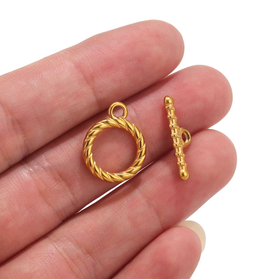1 stuk creatieve DIY OT-clip roestvrij staal goudkleurige sieraden sluitingen Afbeelding5