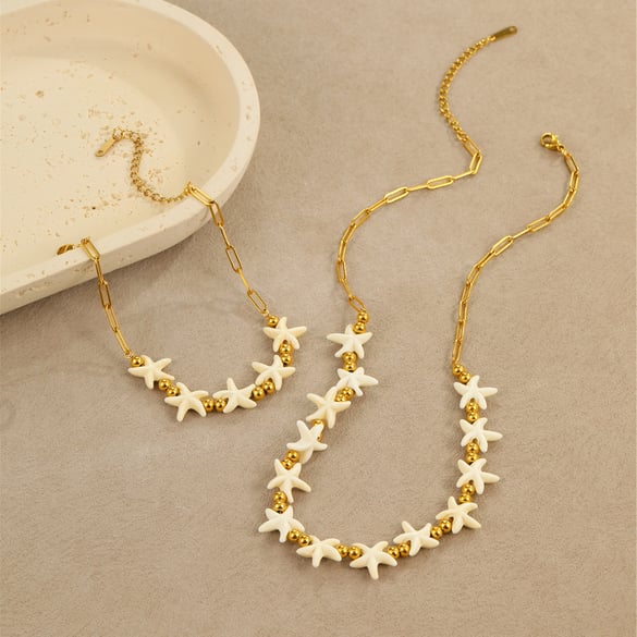 Romantic Vacation Turtle Stainless Steel Gold Color Women's Chain Necklaces