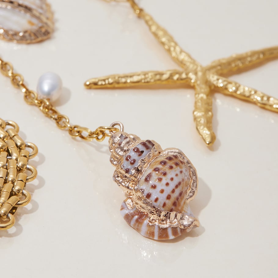 1 Piece Designable Series Vacation Shell Stainless Steel Gold Color Women's Pendant Necklaces Picture7