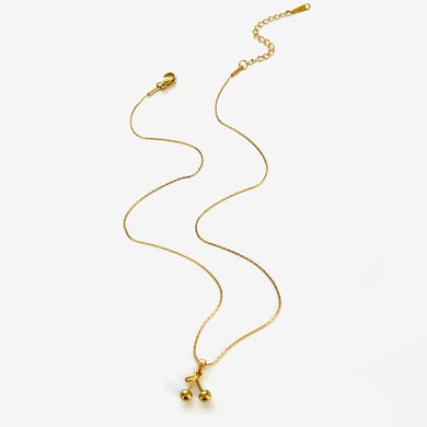 Collana con ciondolo color oro a forma di frutta in acciaio inossidabile da 1 pezzo h5 