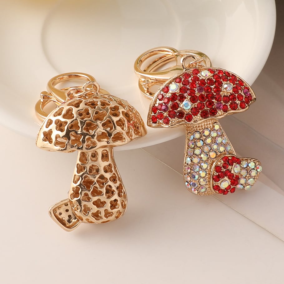 1 Piece Mushroom Alloy keychain Picture3
