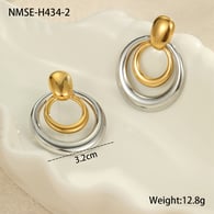 NMSE-H434-2 Çelik Küpeler Resim2