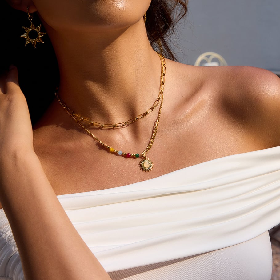 1 Piece Simple Series Classic Twist Stainless Steel Gold Color Women's Chain Necklaces Picture3