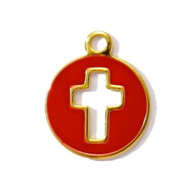 1 Piece Classic Series DIY Cross Stainless Steel Gold Color Women's Pendants h5 