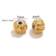 Gouden pompoenkralen - 5 mm Afbeelding3
