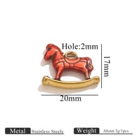 Pony Öltropfen Anhänger - Rot Bild3