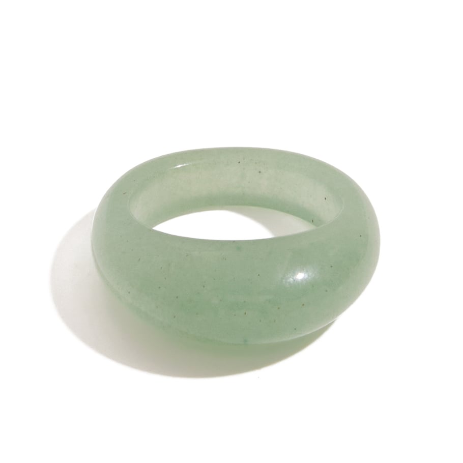 1 Piece Classic Natural Stone Solid Color Women's Gemstone Rings 