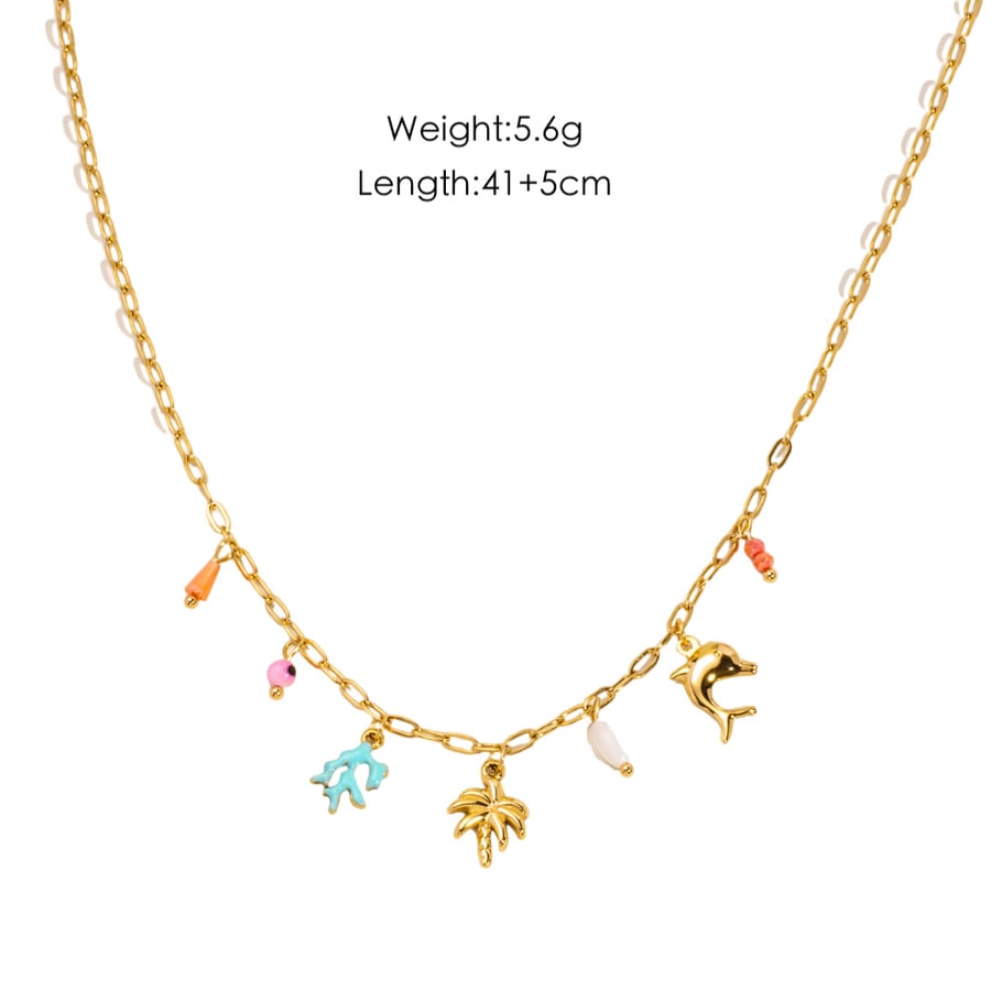 1 par de collares colgantes de acero inoxidable con forma de tortuga, serie romántica, para mujer. 
