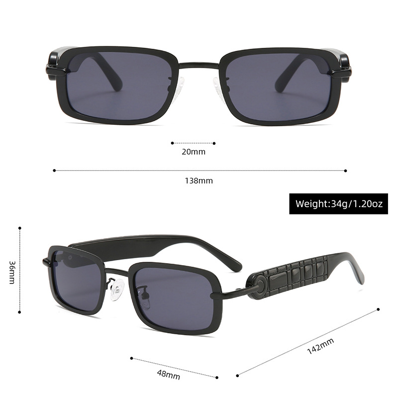 Simple Series Casual Solid Color Metal Women's Sunglasses Picture4