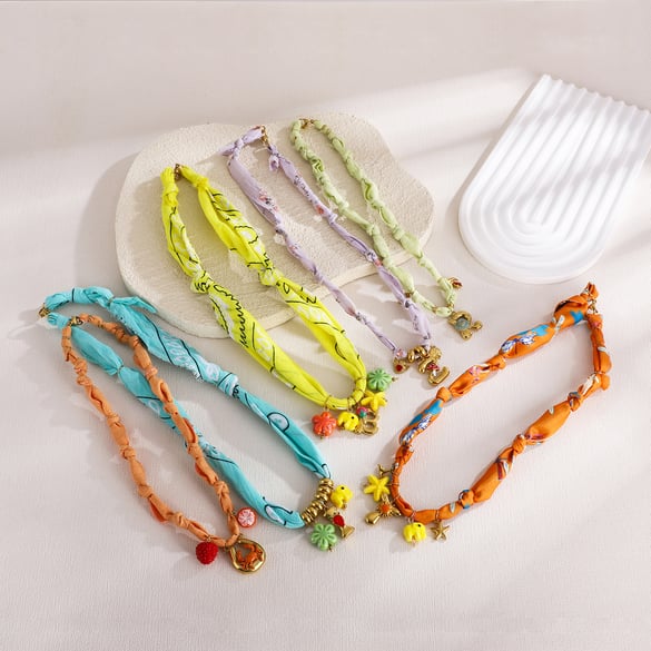 1 Piece Romantic Series Natural Letter Stainless Steel Scarves Women's Pendant Necklaces 2