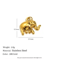 Pendentif éléphant - Or Image15