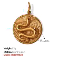 PJ294G Ciondolo monofacciale in oro massiccio Immagine8