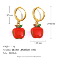 Boucles d&#39;oreilles pendantes en forme de goutte d&#39;huile de fruits d&#39;été - Or - 5 Image5