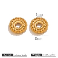 Gouden stippelkralen - 8 mm Afbeelding8