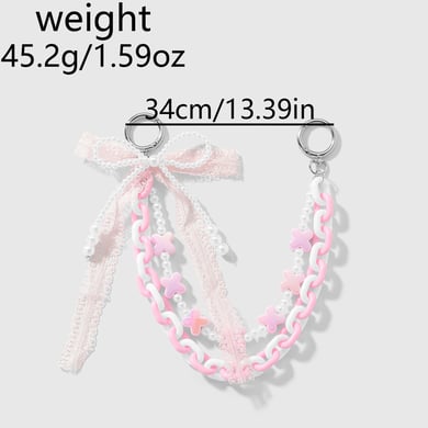 1 pieza de dijes de cadena de acrílico para bolso h5 Imagen2