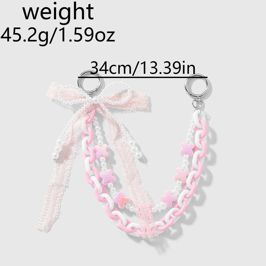 1 pieza de dijes de cadena de acrílico para bolso Imagen2