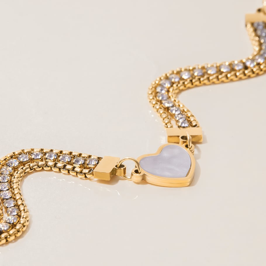 1 Piece Gorgeous Series Elegant Heart Stainless Steel Gold Color Women's Pendant Necklaces Picture6