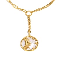 Collier à pampilles avec pendentif étoile coquillage - Or 