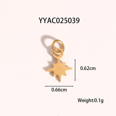 1 Piece Oceanic Stainless Steel Gold Color DIY Pendants h5 