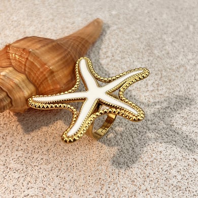 1 Piece Starfish Stainless Steel Gold Color Pendant Necklace h5 