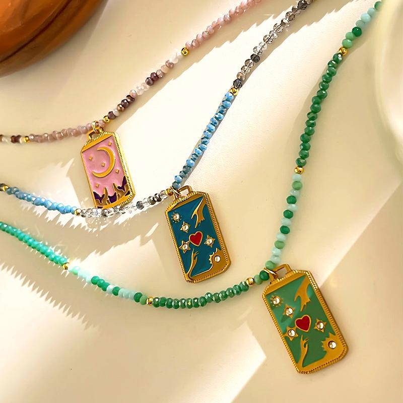 1 Piece Stainless Steel Tarot Pendant Necklace h5Picture4