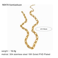 Goldene O-förmige Halskette Bild2