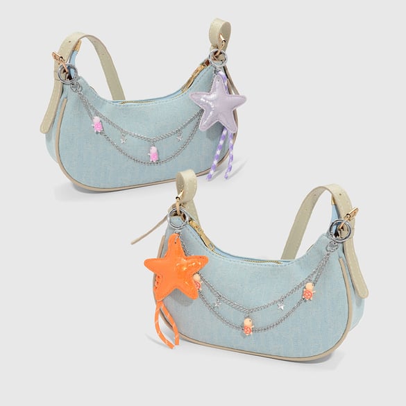 1 breloque de sac en cuir en forme d&#39;étoile à cinq branches