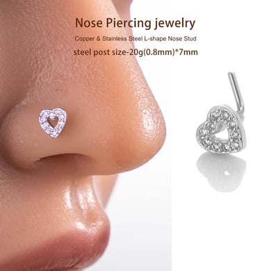 1 pezzo di perno nasale in zircone color rame e oro h5 Immagine5