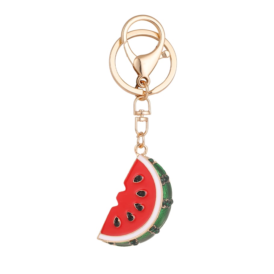 1 Piece Watermelon Alloy Keychain 