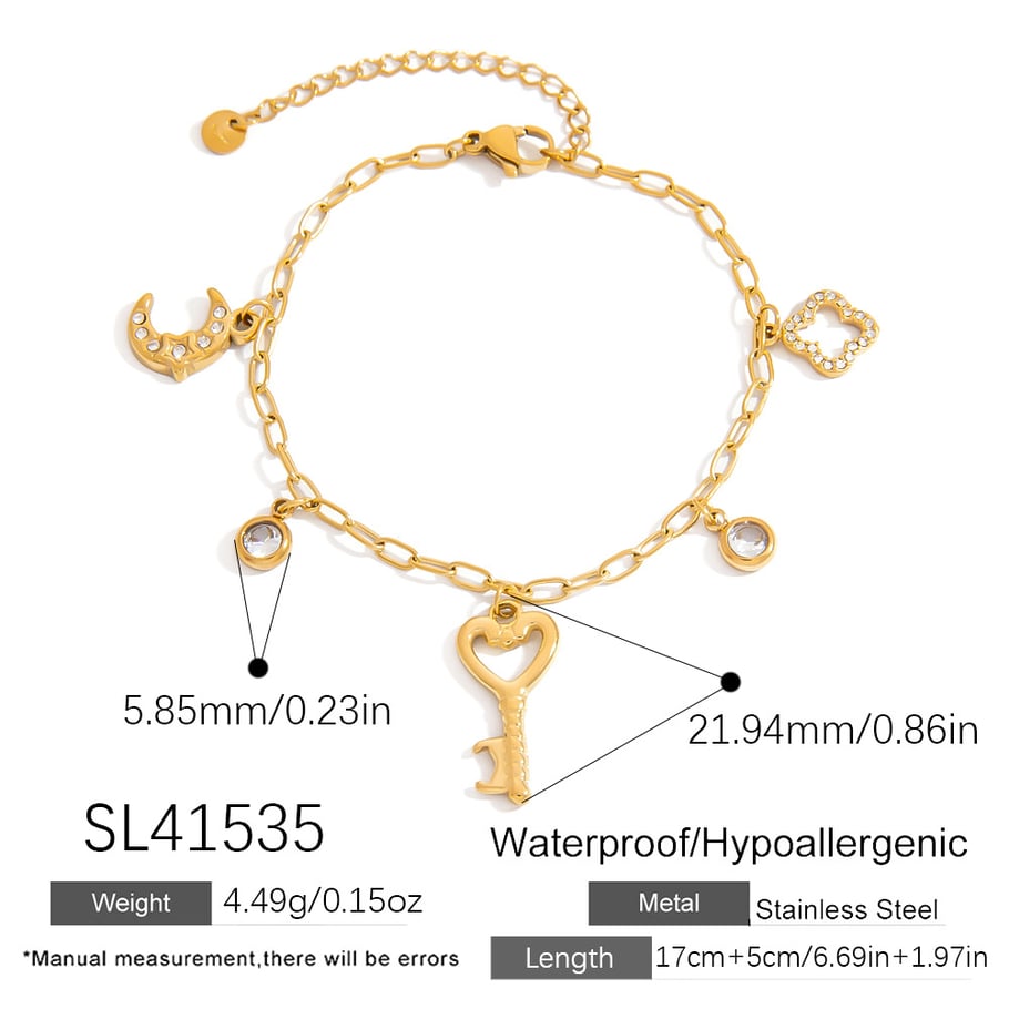 Braccialetti con ciondolo da donna in acciaio inossidabile a forma di tartaruga, serie Lussuosa Immagine2
