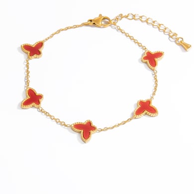 1 Piece Stainless Steel Gold Color Charm Bracelet h5 