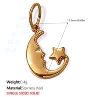 Colgante de oro macizo de una sola cara PJ285G Imagen11