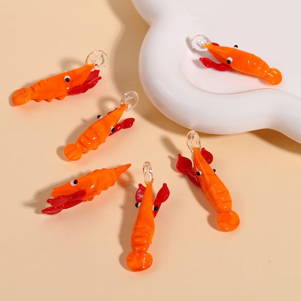 1 stuk schattige dieren glazen sieraden kralen