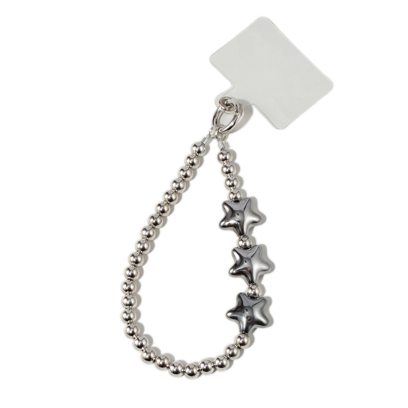 1 Stück Stylish Series Silber Herz Aluminium Handygurt Bild7