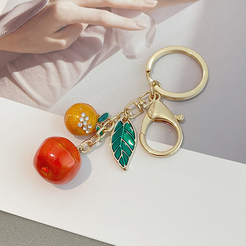 1 Piece Persimmon Alloy Keychain Picture4