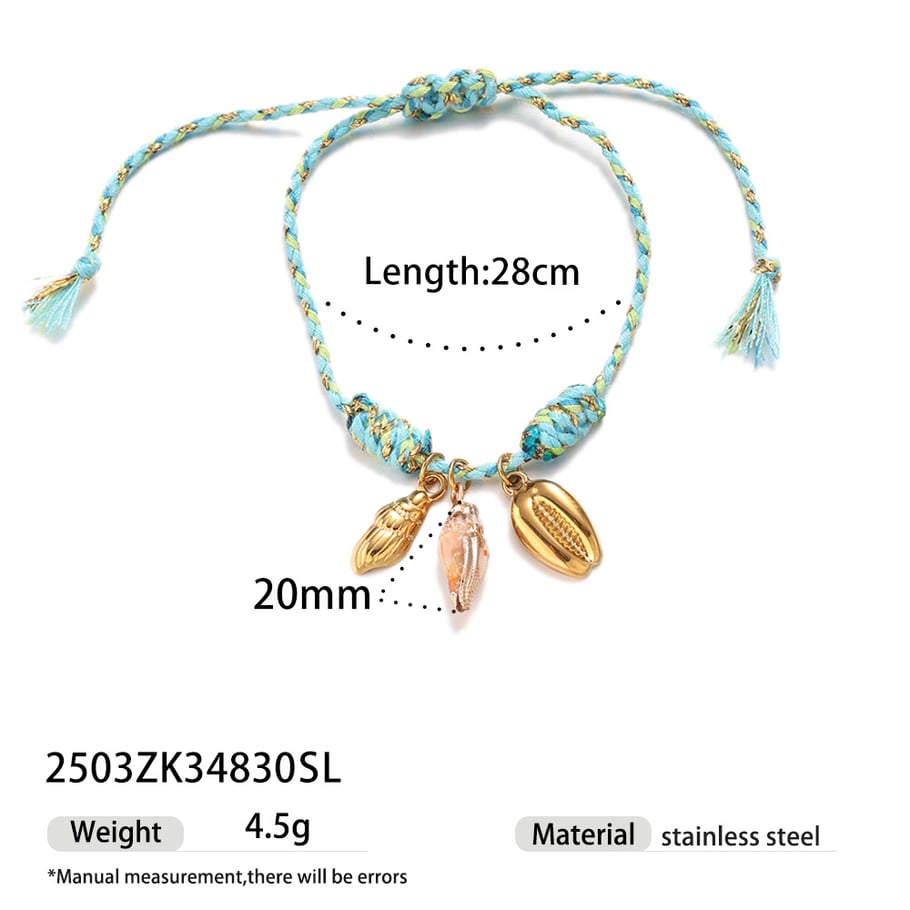 1 Piece Oceanic Stainless Steel  Gold Color Charm Bracelet 