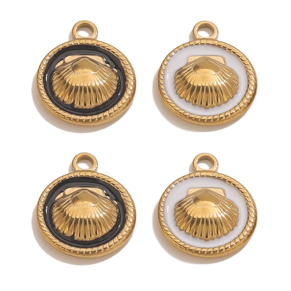 1 Piece DIY Shell Stainless Steel Women's Pendants