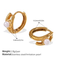 EH1094WEG Orecchini in oro con perle bianche Immagine10