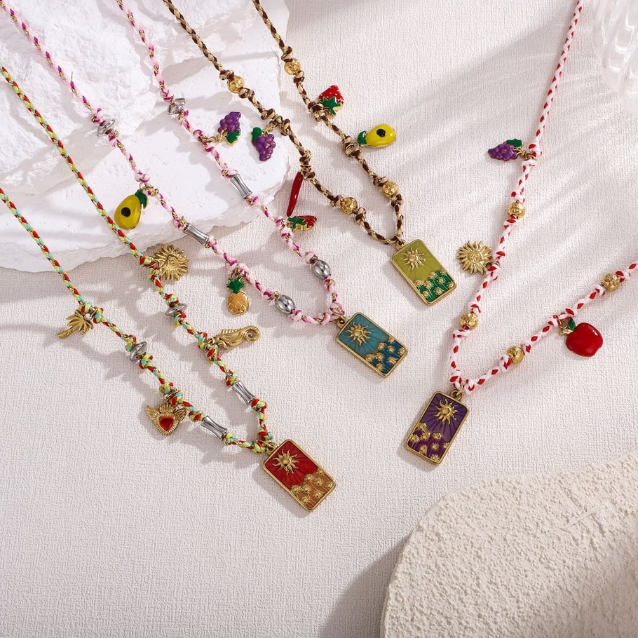 1 Piece Luxurious Series Tarot Stainless Steel Gold Color Women's Pendant Necklaces Picture4