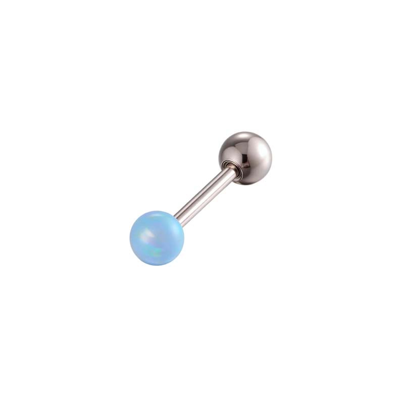 1 Piece Simple Opal Round Stainless Steel Women's Piercings Earrings 