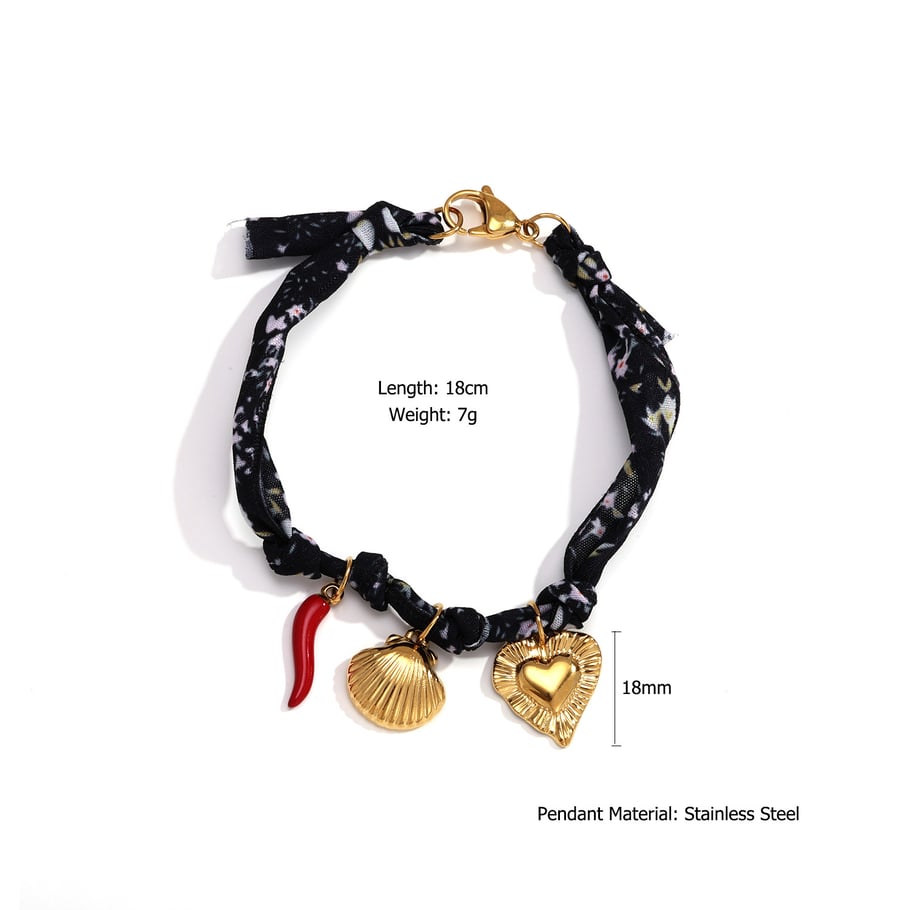 1 Stück Ethnische Serie Elegante Blume Edelstahl Damen Charm Armbänder Bild2
