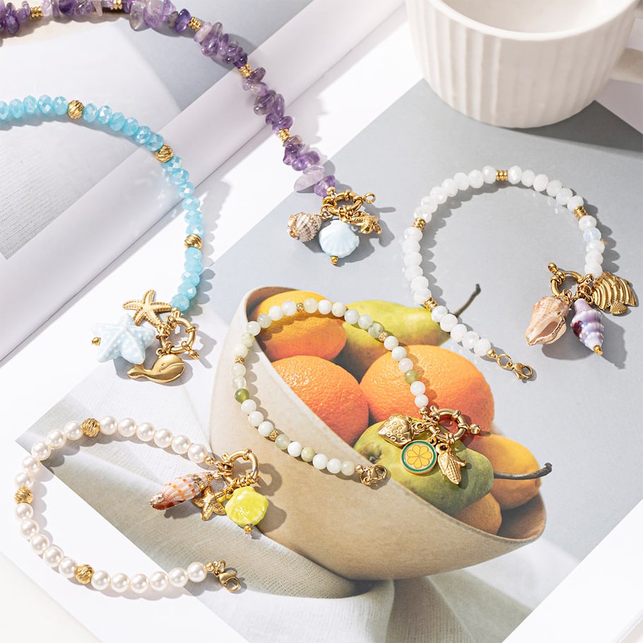 1 Stück Natursteinperlenarmbänder Bild2