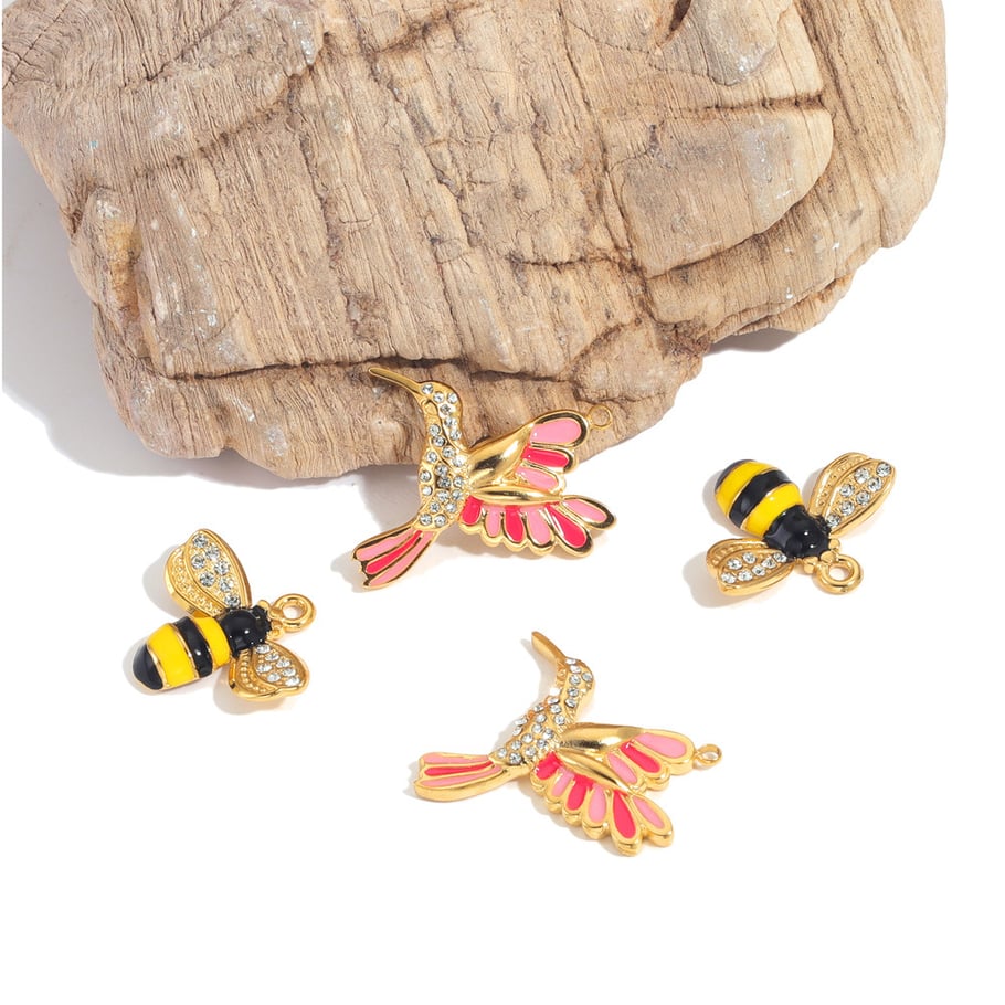 1 Stück DIY DelicateBee Edelstahl Damen Anhänger Bild3