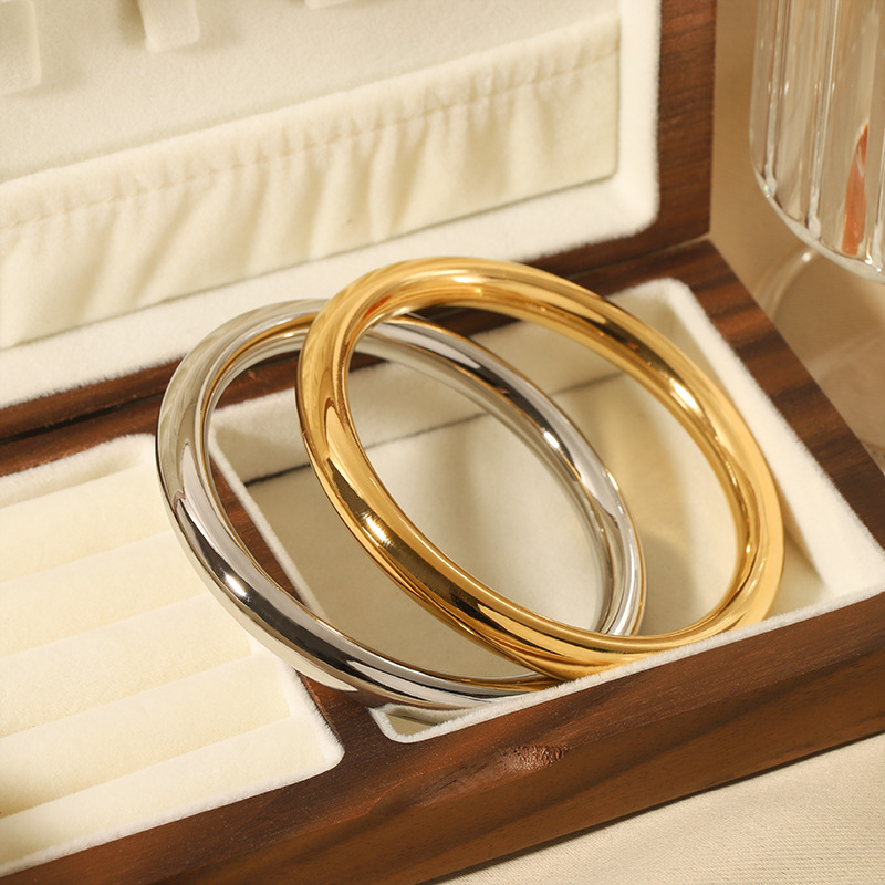 1 Piece Stainless Steel Gold Color Bangle Picture4