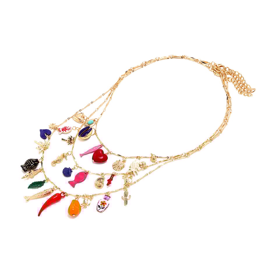 1 Set Oceanic Alloy Layered Necklace Picture2