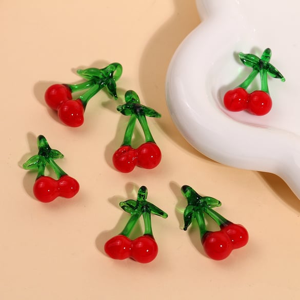 1 stuk eenvoudige serie schattige planten glazen sieraden kralen 2