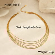 NMSN-B558-1 Altın çok katmanlı kolye 