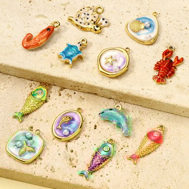1 Stück Simple Series DIY Fisch Edelstahl Gold Farbe Damen Anhänger h5 Bild5